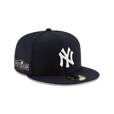 New York Yankees Gorra | New Era MLB Postseason Side Patch 59fifty Fitted Cap Mexico - Azules
